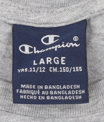 Champion Womens Grey Basic T-Shirt L for