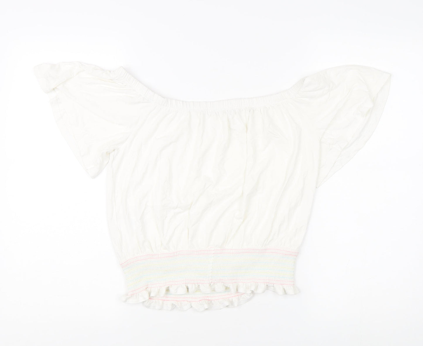 Next Women's Off the Shoulder White Blouse - Size 12
