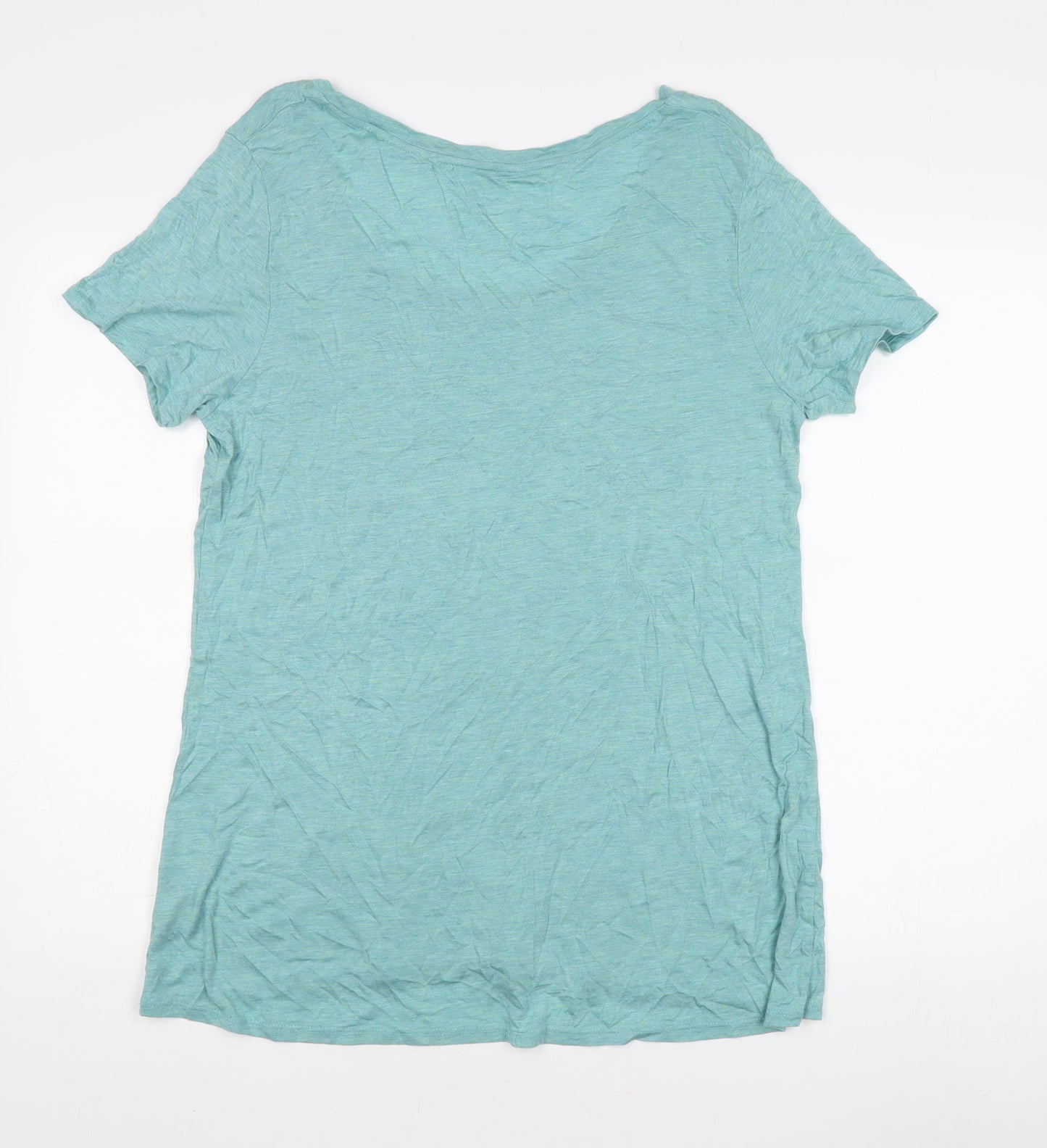 Women's XL Blue Modal T-Shirt with Scoop Neck