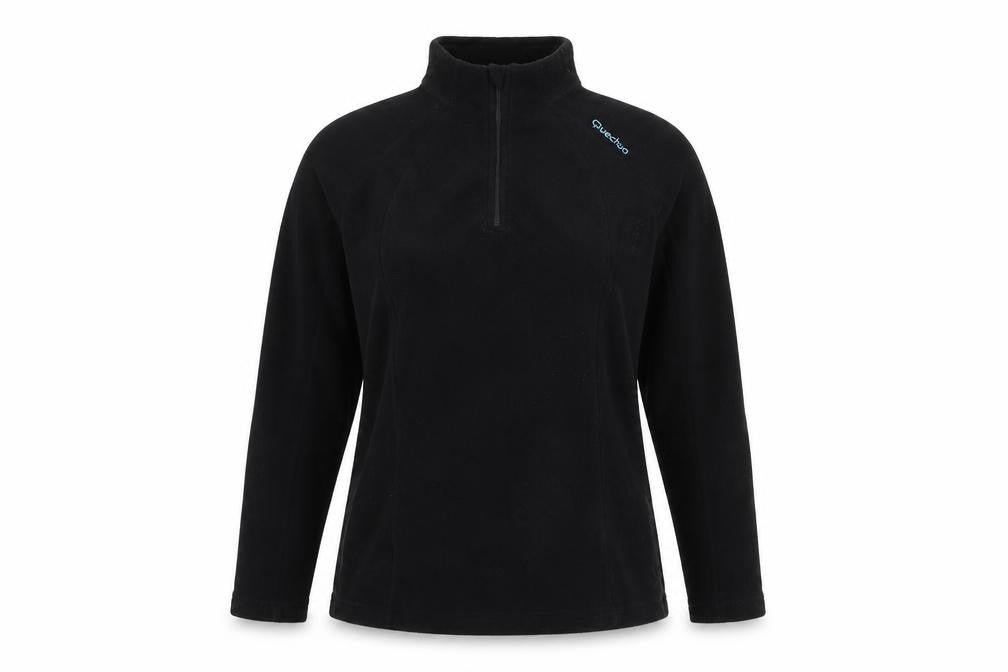 Quechua Black Unisex Fleece Pullover, Size 12
