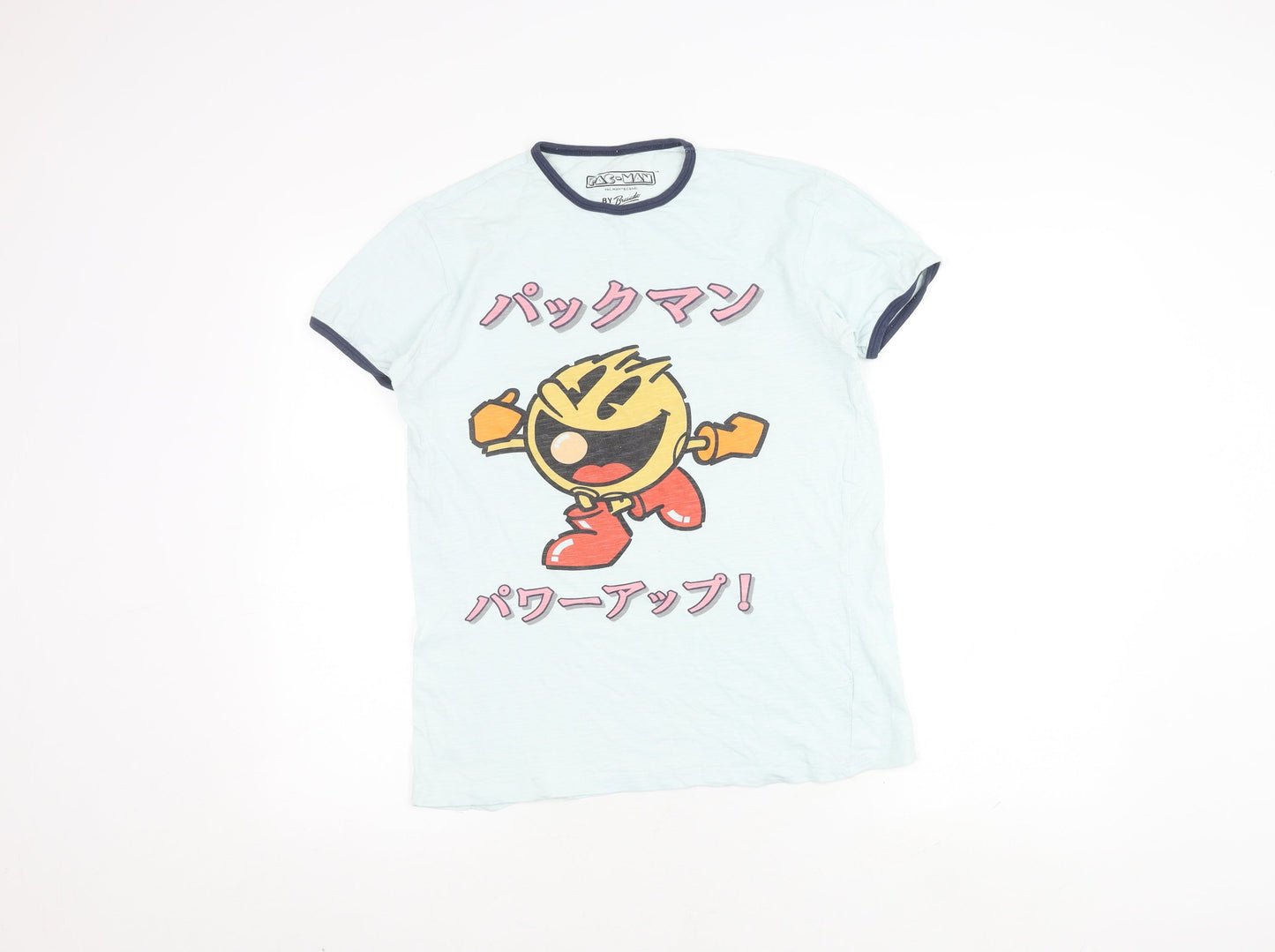 Bravado Pac-Man Unisex Blue Ringer T-Shirt S