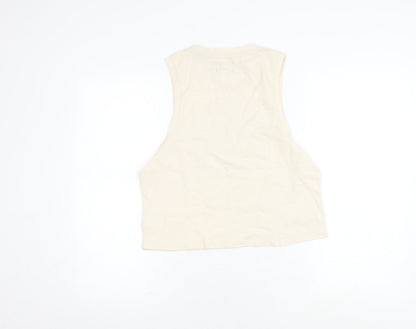 Superdry Women's Beige Cropped Tank Top Size 10