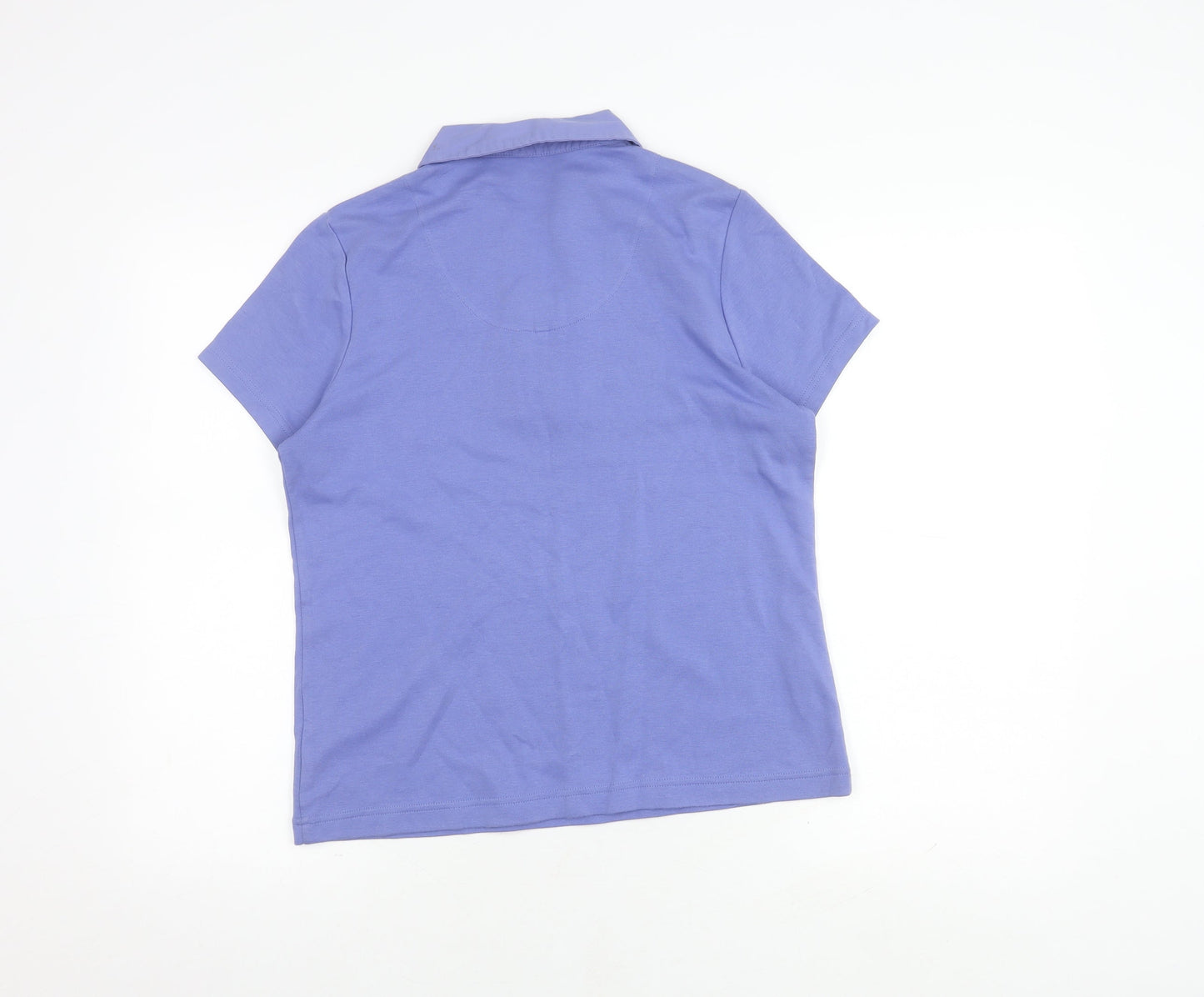 Dash Women's Purple Polo Short Sleeve Top Size 12