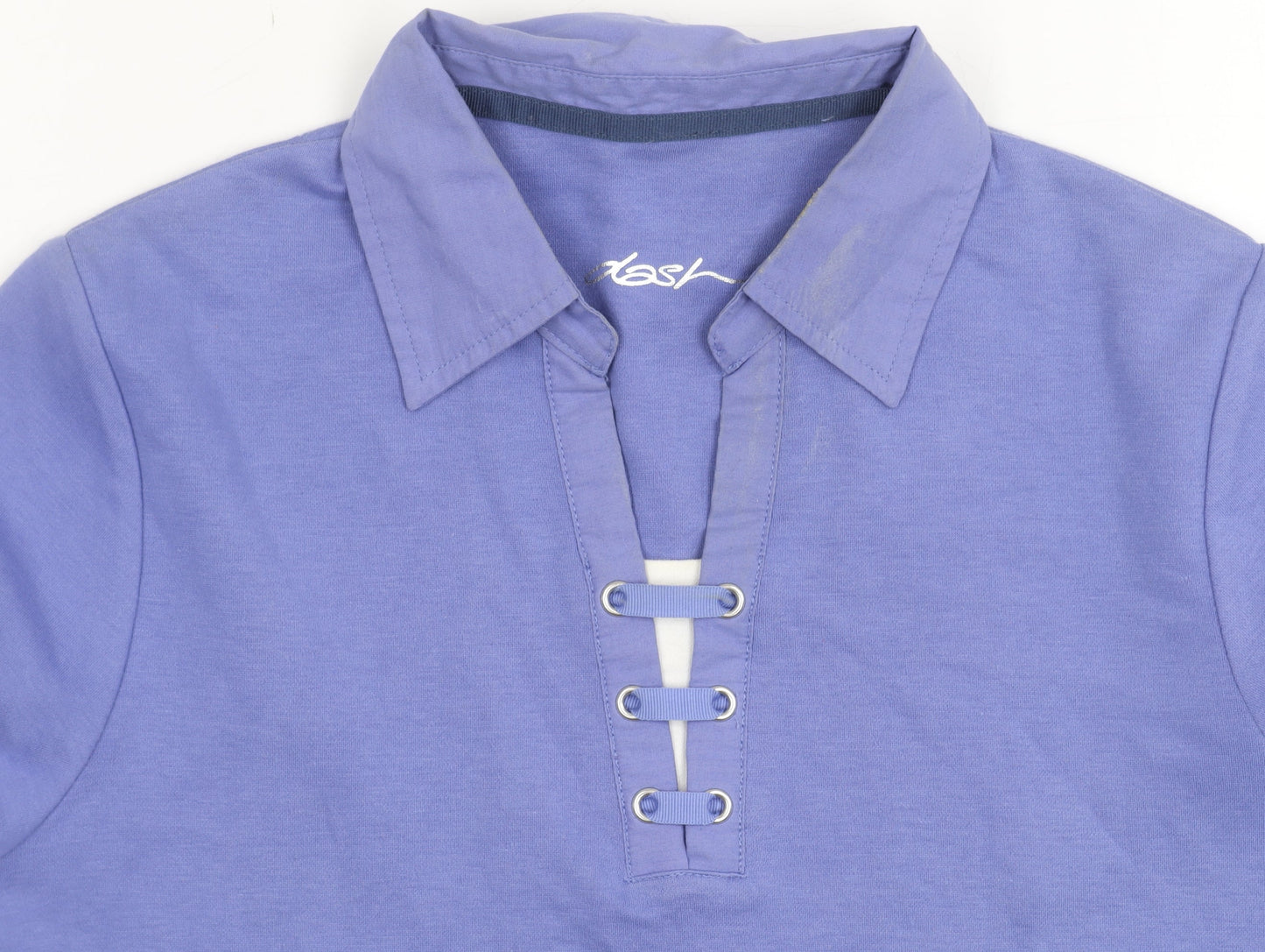 Dash Women's Purple Polo Short Sleeve Top Size 12
