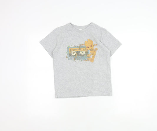 Disney Boys Grey Groot T-Shirt - Size 9-10 Years