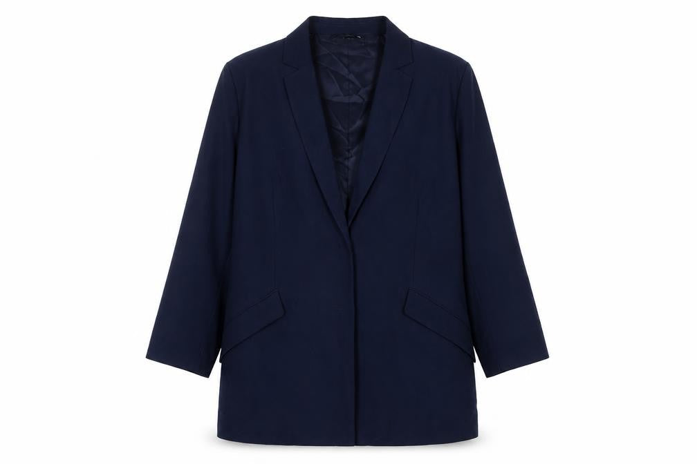 Mango Women's Blue Blazer M, Mid-Length Casual Jacket