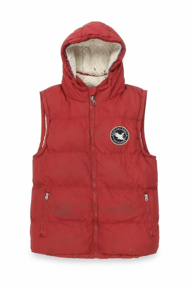 SoulCal & Co Men's Red M Puffer Jacket with Hood