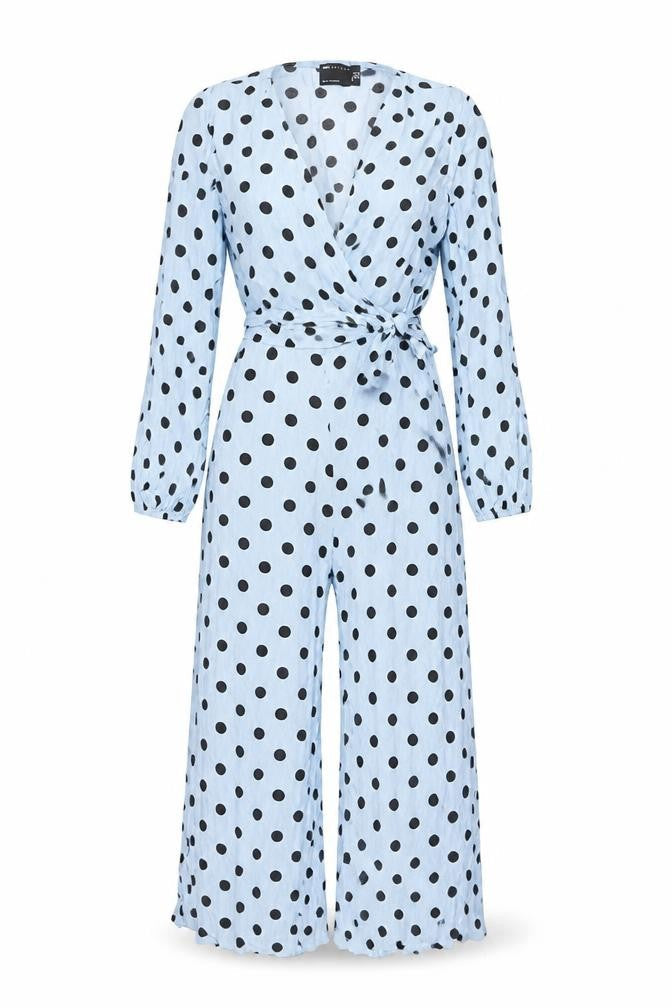 ASOS Women's Blue Polka Dot Jumpsuit Size 4