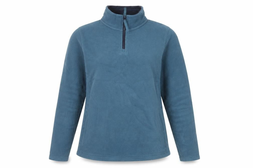Weird Fish Women’s Blue Fleece Zip Sweatshirt, Size 10