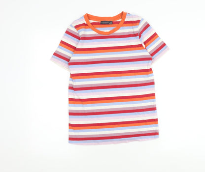 Marks & Spencer Women's Multicoloured Striped T-Shirt