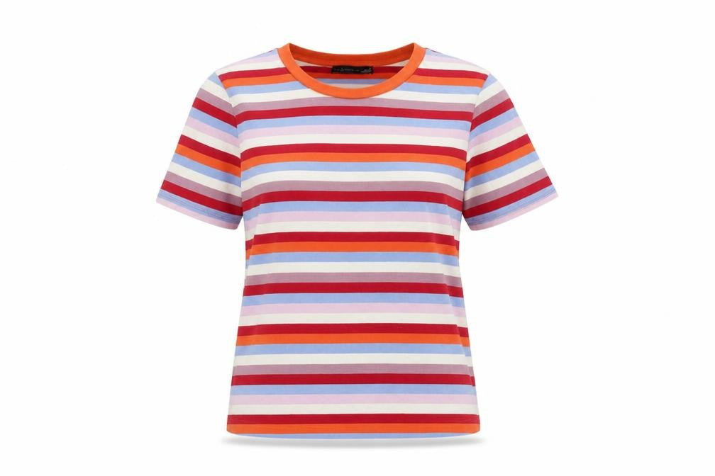 Marks & Spencer Women's Multicoloured Striped T-Shirt