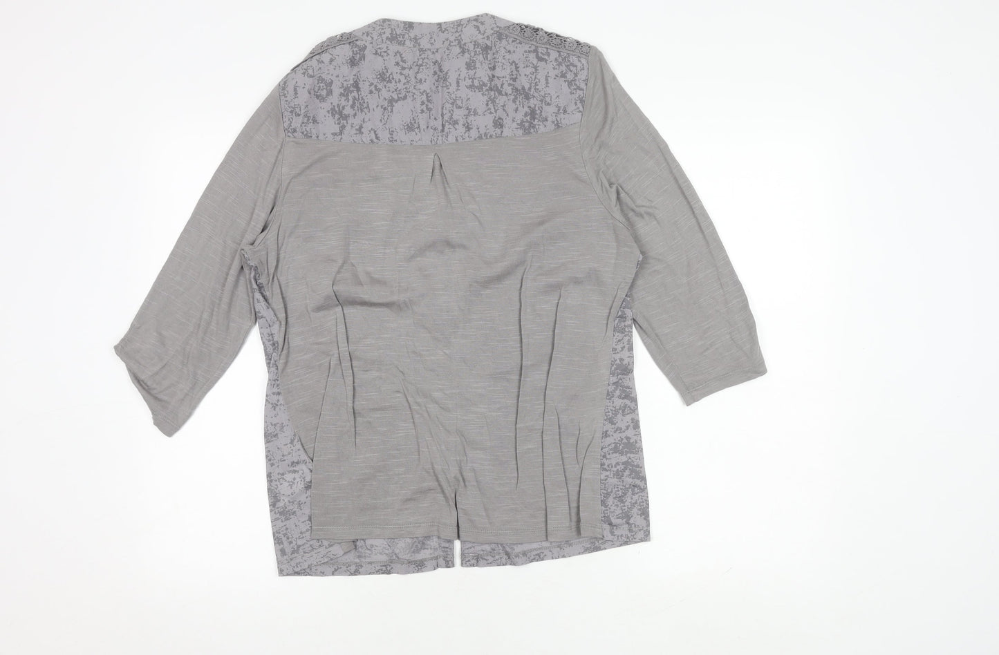 Marks and Spencer Women's Grey Button-Up Top Size 14