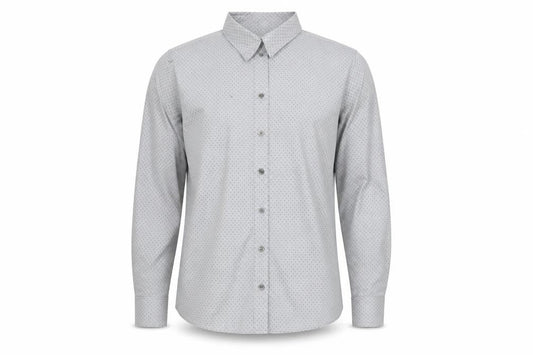 Banana Republic Men's Grey Striped Shirt, Size 12, Button-Up