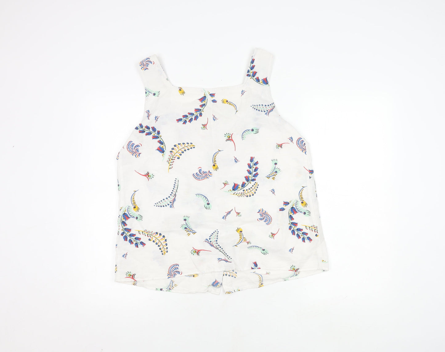 Marks and Spencer Women Ivory Floral Blouse Size 14