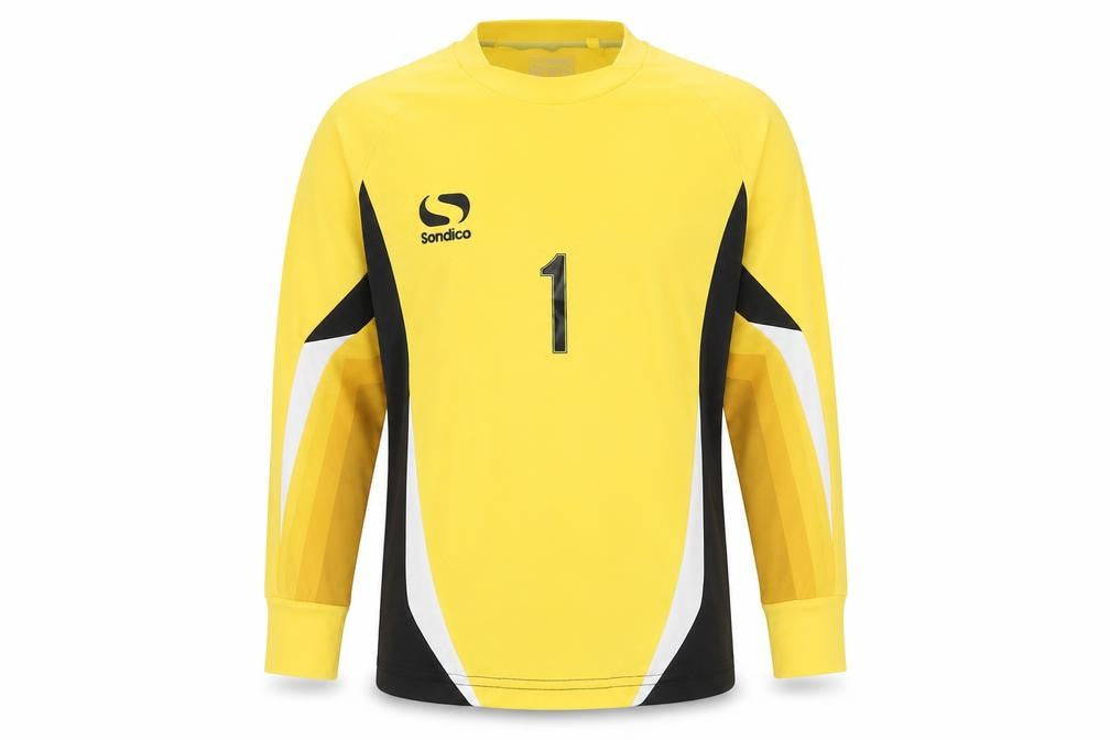 Sondico Boys Yellow Football Jersey, Colourblock, 7-8 Years