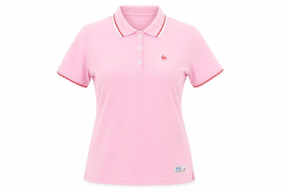 Le Coq Sportif Women's Pink Polo Shirt XL