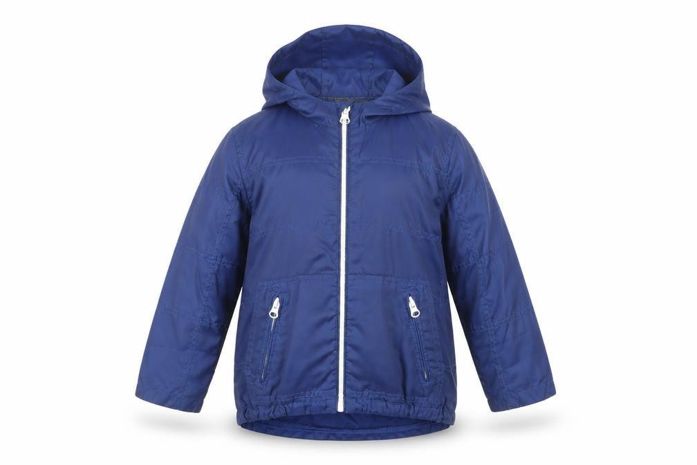 DKNY Boys Blue Basic Jacket, Hooded, Size 5 Years