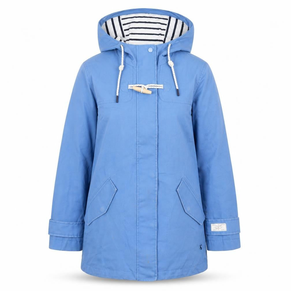 Joules Women's Blue Waterproof Hooded Raincoat Size 8