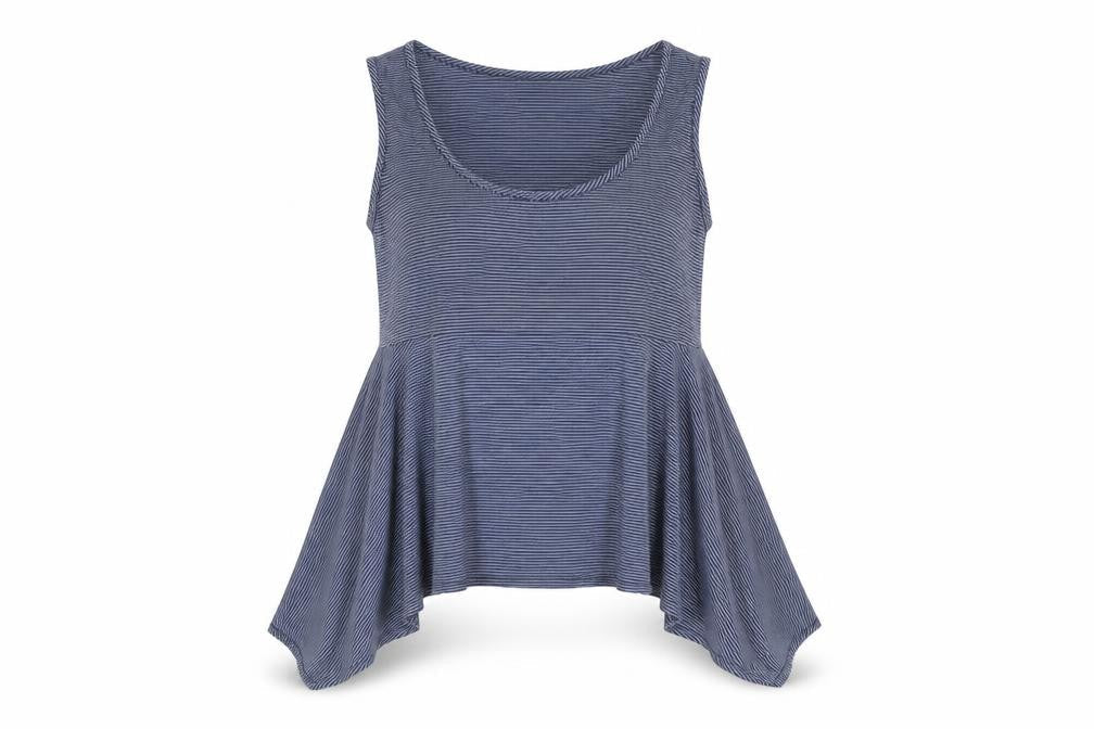 Kew 159 Women's Blue Striped Tank Top, Size S