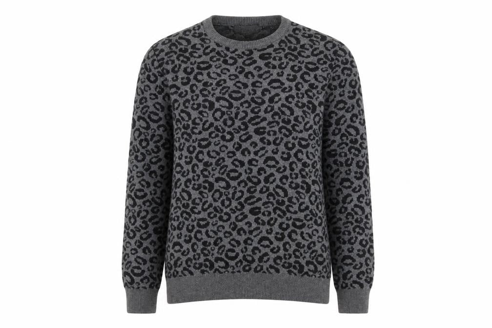 TANGO London Women's Grey Animal Print Jumper S