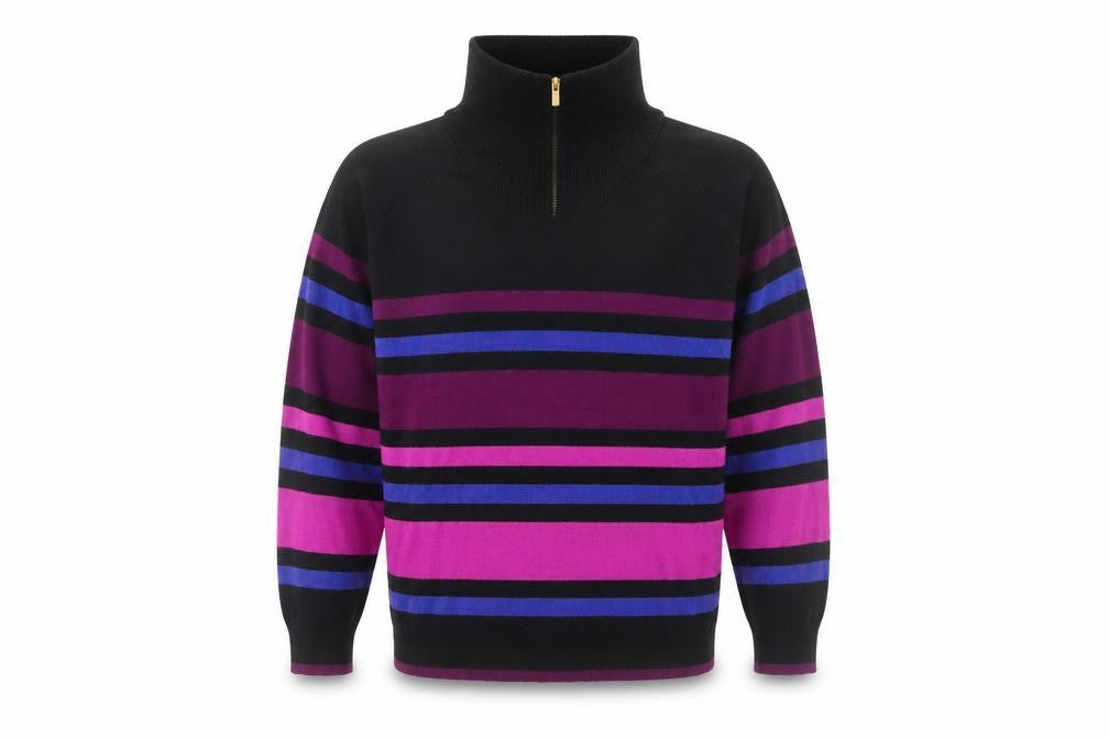 Isle Collection Men's Multicoloured Stripe Pullover M