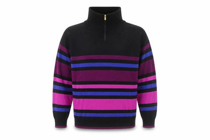 Isle Collection Men's Multicoloured Stripe Pullover M