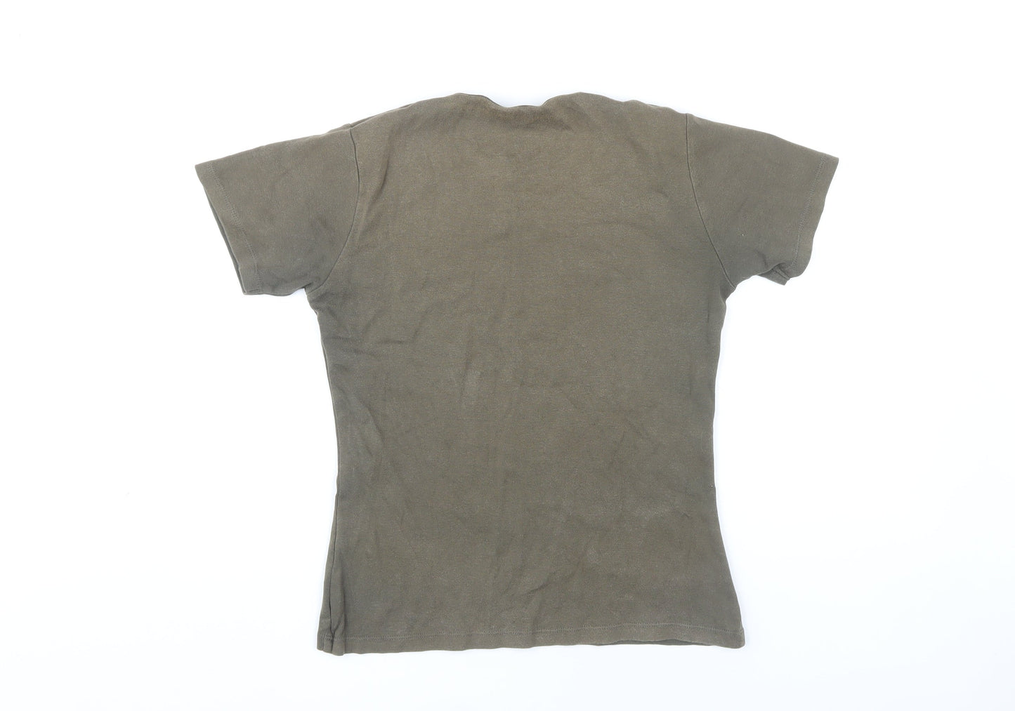 Cotton Traders Women's Green Basic T-Shirt Size 10/12