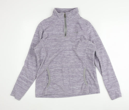 Weird Fish Women's Purple High Neck Pullover Sweatshirt