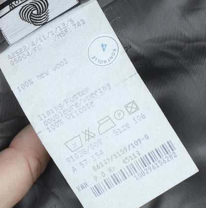 Feraud Men's Black Wool Striped Blazer Size 42