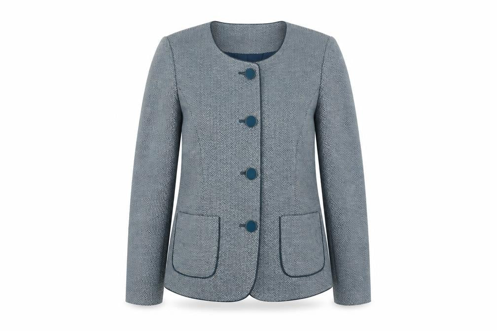 Eastex Women's Blue Chevron Blazer, Size 12