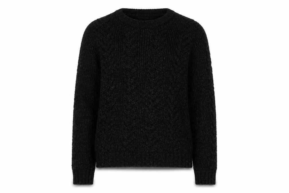 Banana Republic Women's Black Cable-Knit Jumper S