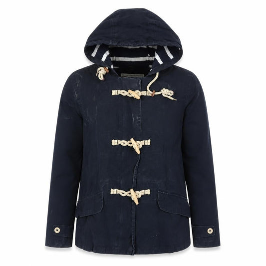 Seasalt Women’s Blue Hooded Duffle Jacket Size 8