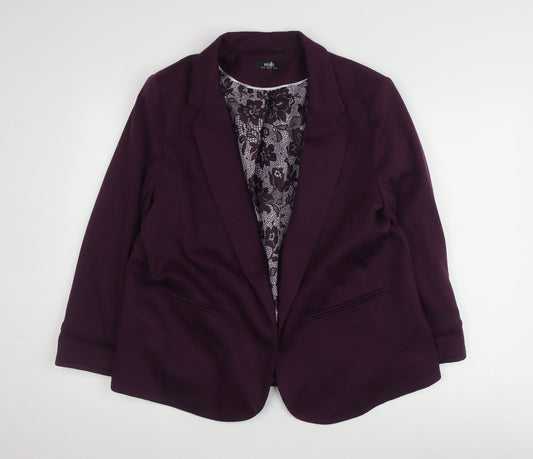 Wallis Women's Purple Blazer UK Size 18