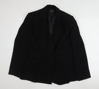 PRETTYLITTLETHING Women's Black Blazer Size 8 Regular Fit
