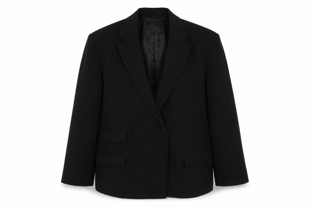 PrettyLittleThing Women's Black Blazer Size 8 Regular Fit