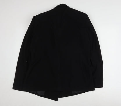 PRETTYLITTLETHING Women's Black Blazer Size 8 Regular Fit