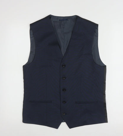 Next Men's Blue Suit Waistcoat Size 38 Regular