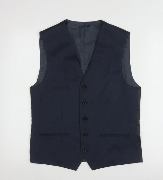 Next Men's Blue Suit Waistcoat Size 38 Regular