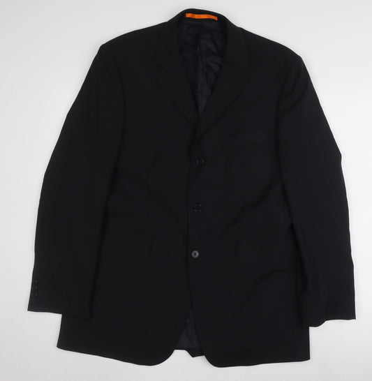 Karl Jackson Men's Blue Blazer, 40 Regular, Two-Button