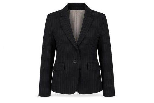 Debenhams Women's Black Pinstripe Blazer Size 14