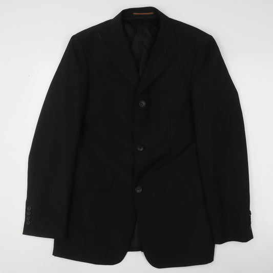 Topman Men's Black Blazer 38 Regular Formal