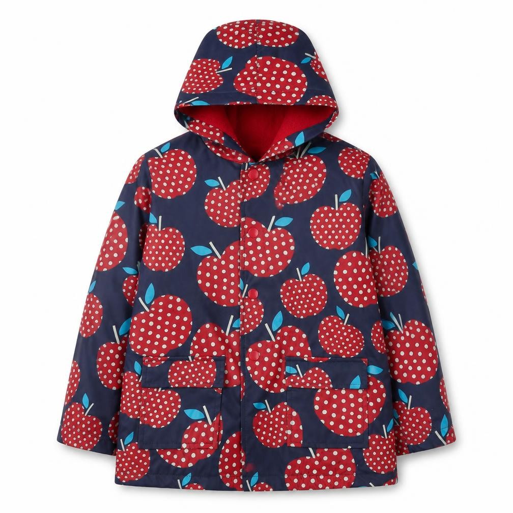 Hatley Girls Multicoloured 5 Years Apple Pattern Rain Coat