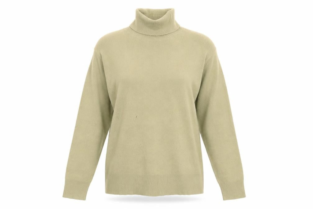 Moto Women's Beige Roll Neck Jumper M