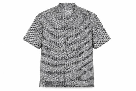 Marks & Spencer Men's Black Geometric Shirt L