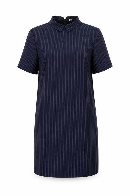 Topshop Women's Blue Shift Dress, Size 8, Workwear