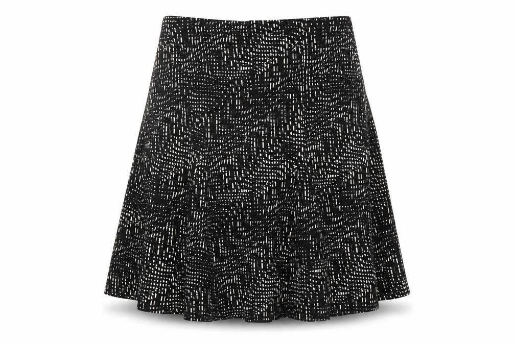 Marks & Spencer Women’s Black Geometric A-Line Skirt, Size 16