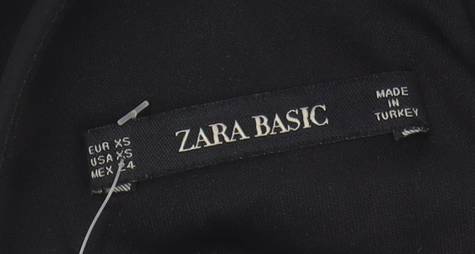 Zara Basic Women's Black Bodycon Dress XS