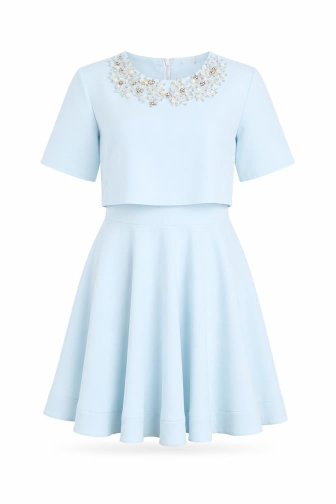 ASOS Women's Blue Fit & Flare Dress Size 12