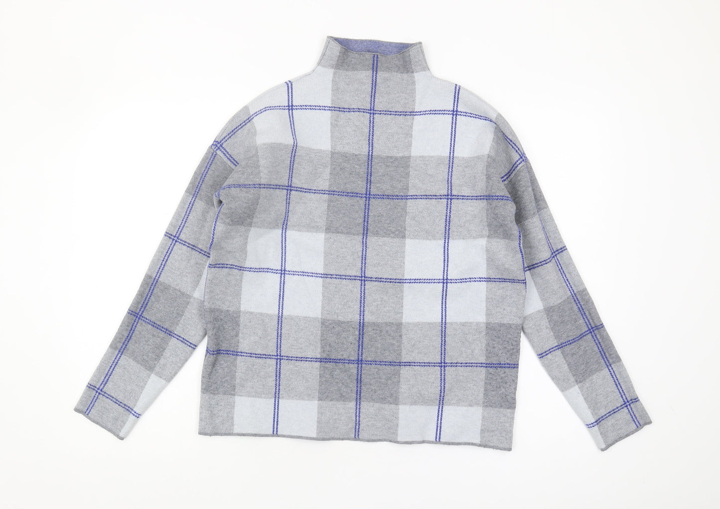 Rachel Zoe Women's Grey Plaid Pullover Jumper - M