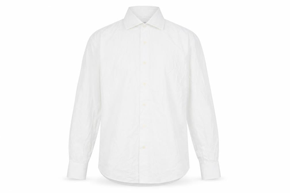 Désirée Men's White Casual Cotton Button-Up Shirt